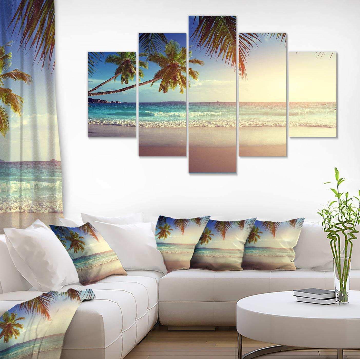 Typical Sunset on Seychelles Beach Multi-Panels