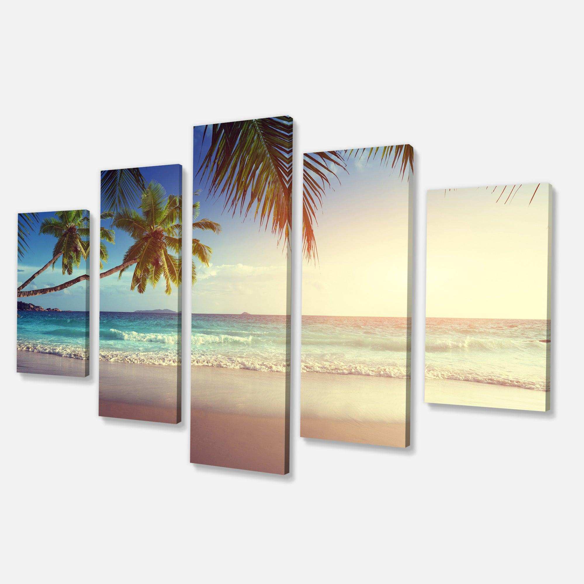 Typical Sunset on Seychelles Beach Multi-Panels