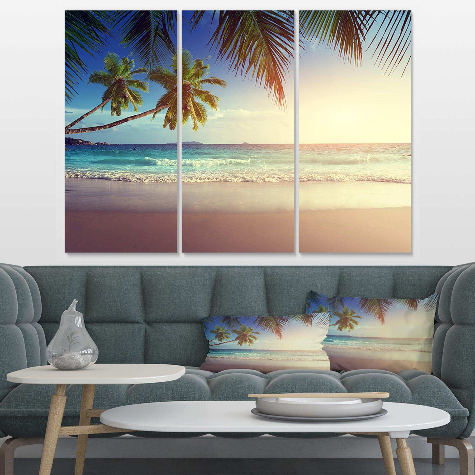 Typical Sunset on Seychelles Beach Multi-Panels