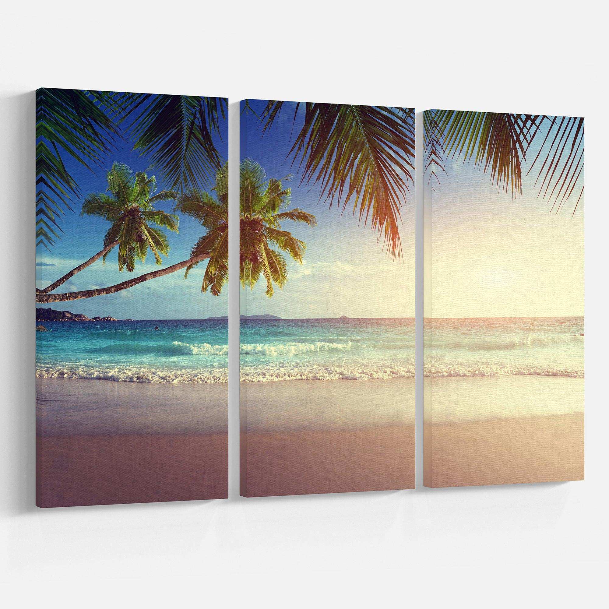 Typical Sunset on Seychelles Beach Multi-Panels