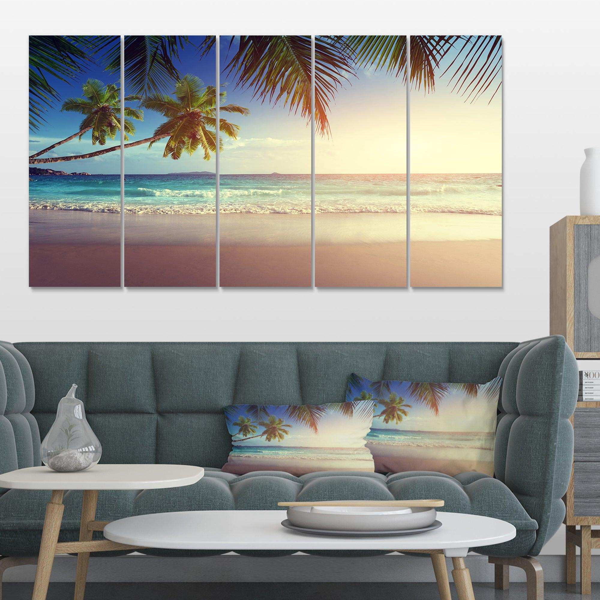 Typical Sunset on Seychelles Beach Multi-Panels