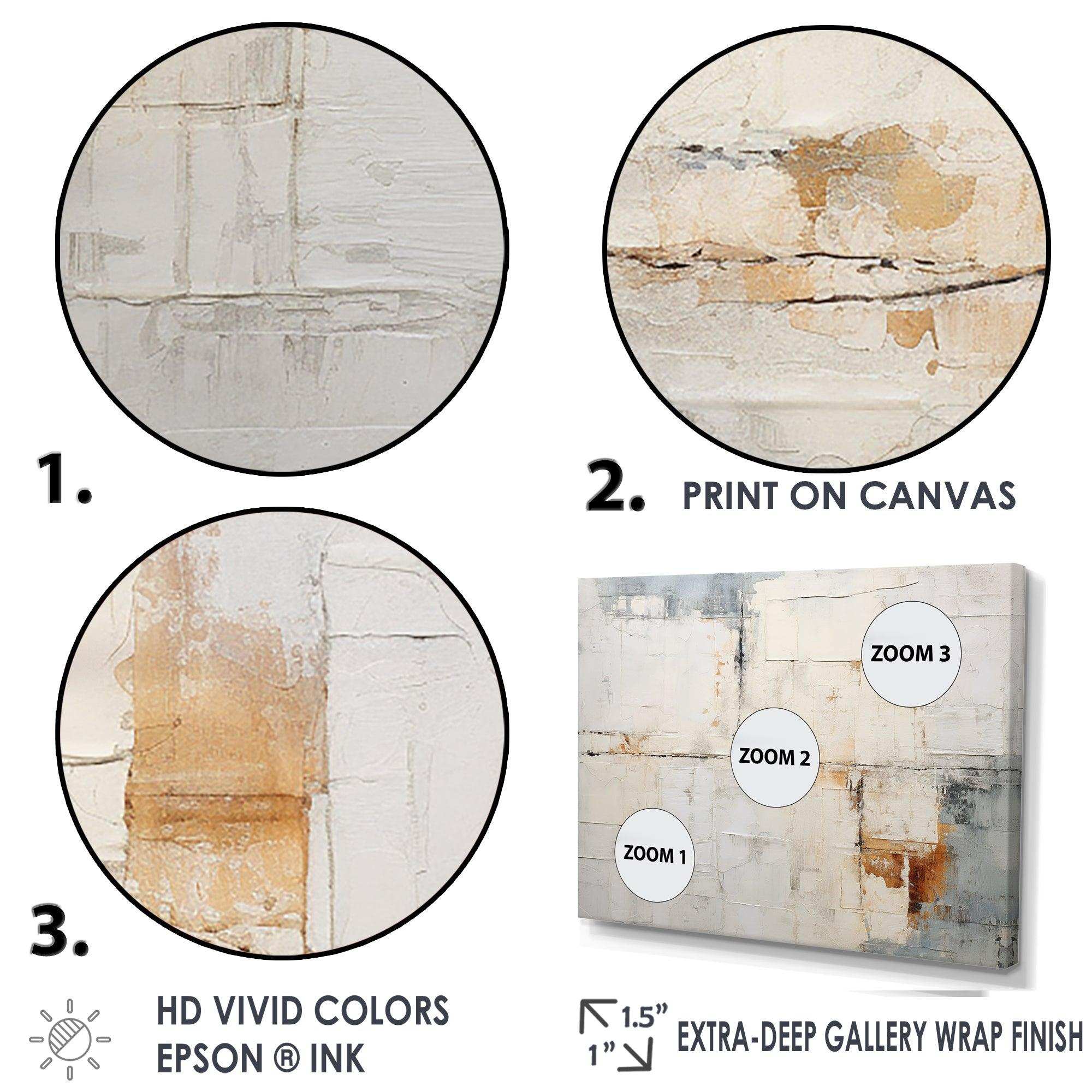 Minimalism Beige And Gold Wave Horizon V - Coastal Canvas Wall Art