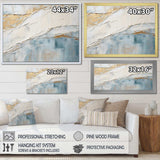 Minimalism Beige And Grey Wave Horizon II - Coastal Canvas Wall Art