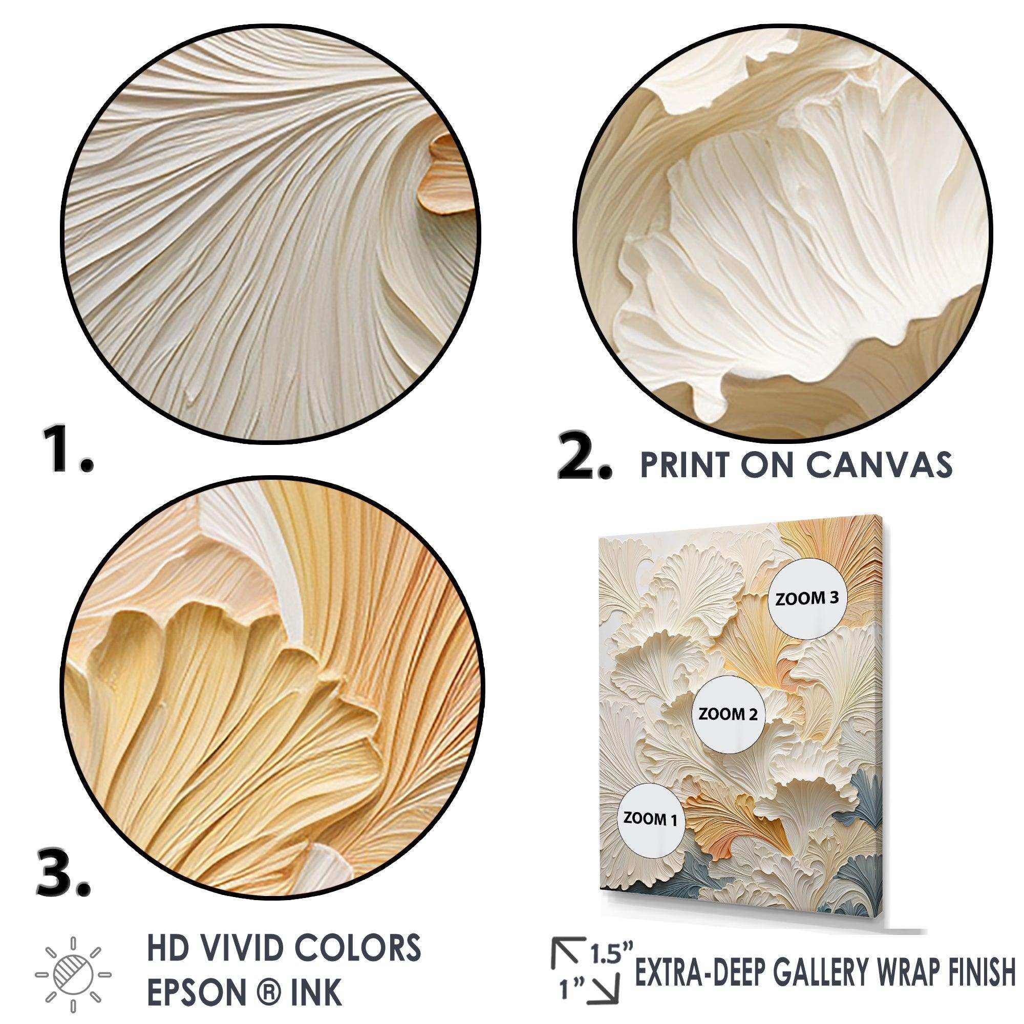 Modern Golden Beige Plam Tree - Coastal Canvas Wall Art