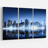 Night New York City Mirrored Multi-Panels