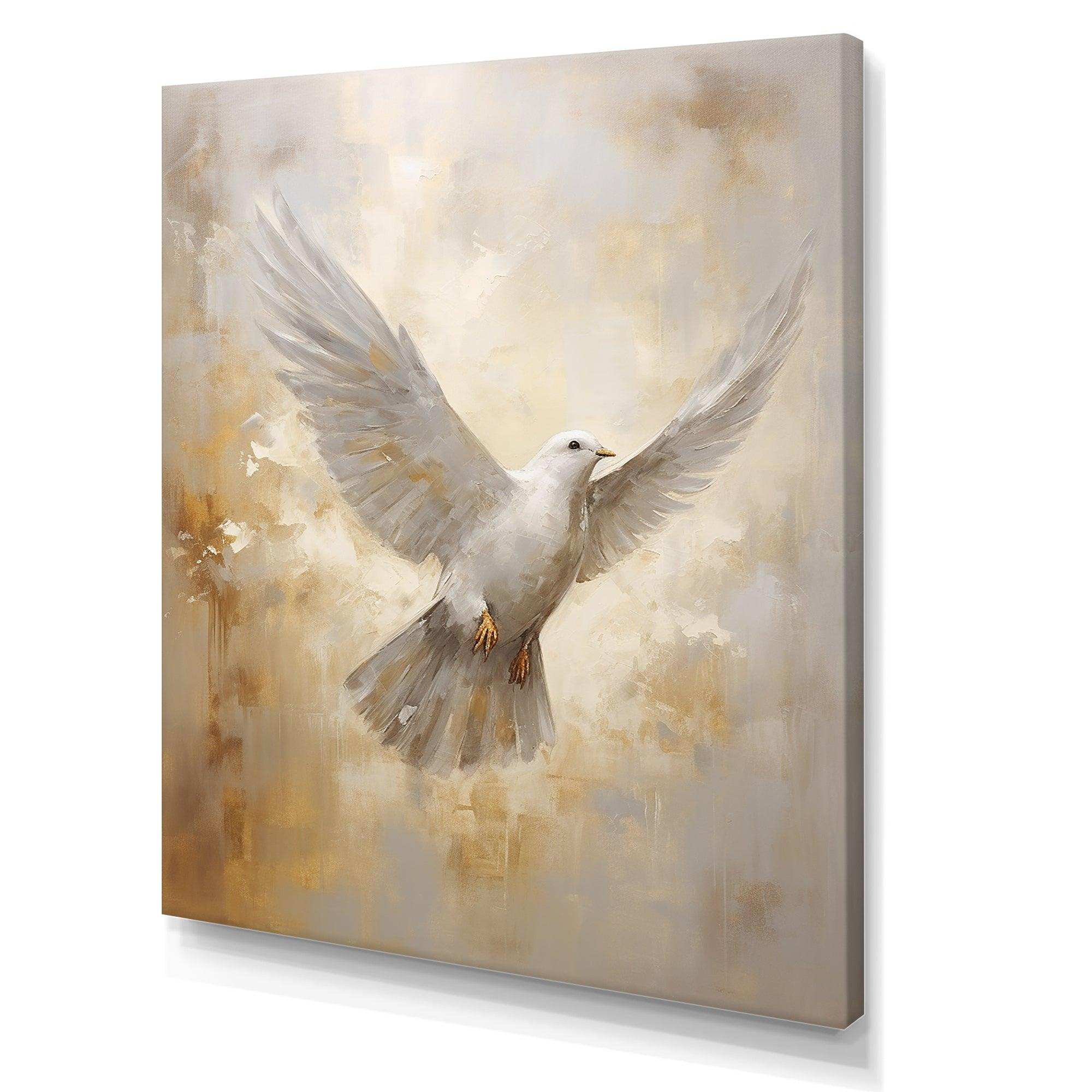 Tranquil Dove Harmony - Animals Canvas Wall Art