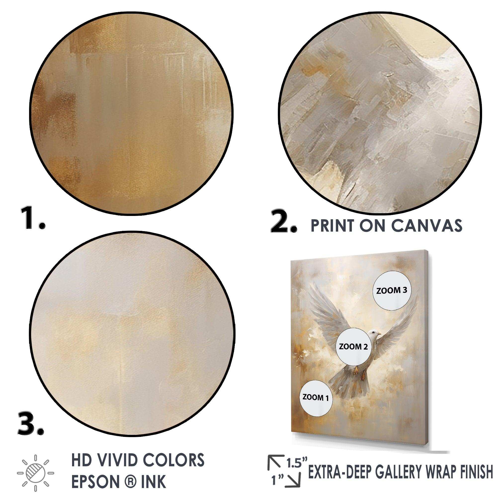 Tranquil Dove Harmony - Animals Canvas Wall Art