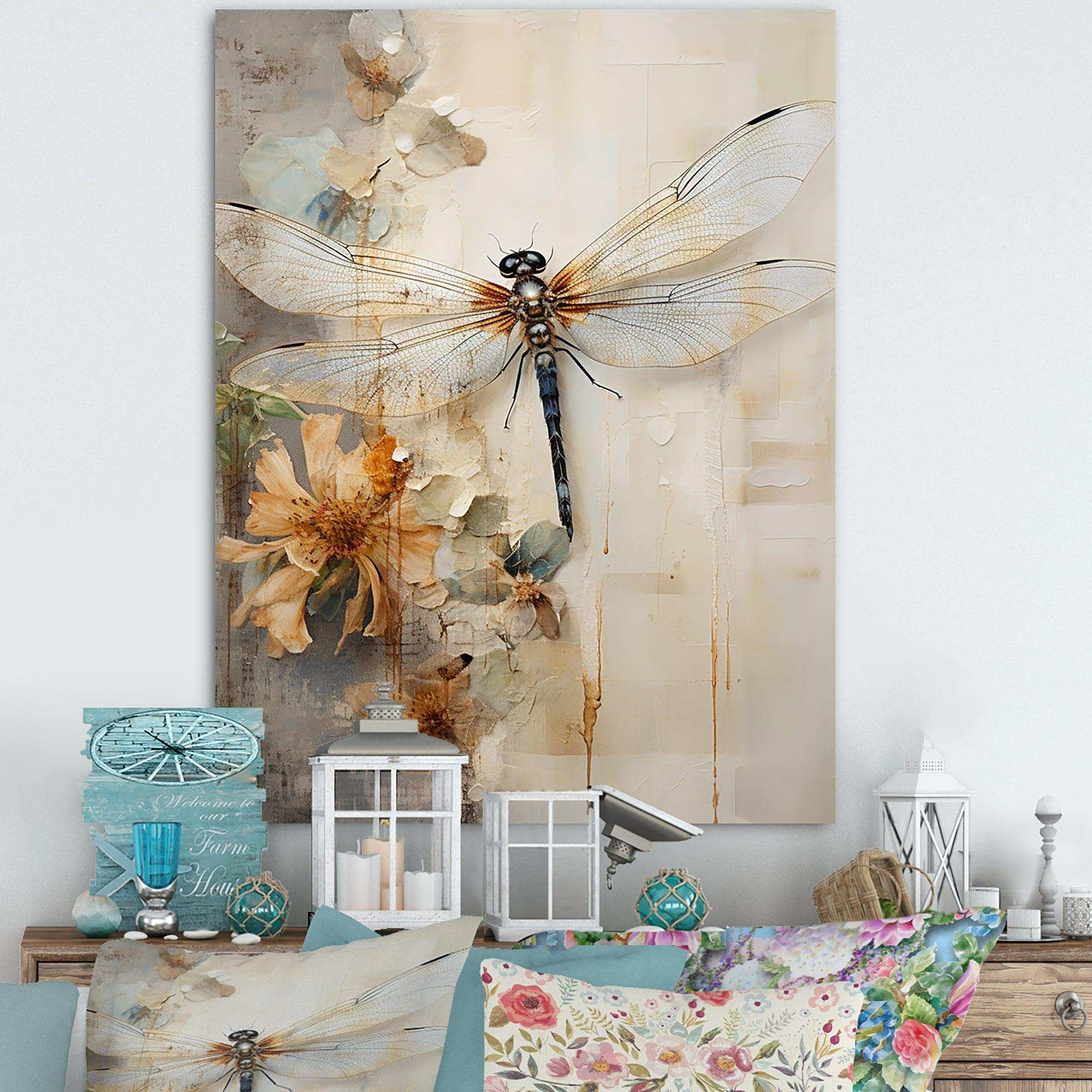 Dragonfly Delight II - Animals Canvas Wall Art