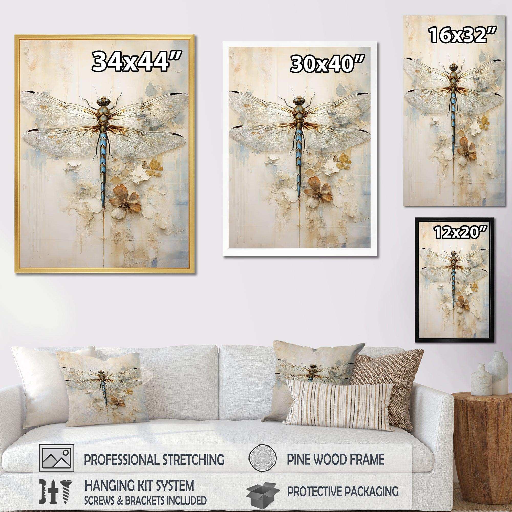 Dragonfly Delight III - Animals Canvas Wall Art