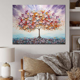 Multicolor Famous Tree Of Love - Floral Canvas Wall Art