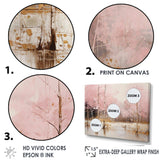 Minimalism Pink And Gold Forest I - Landscapes Canvas Wall Art