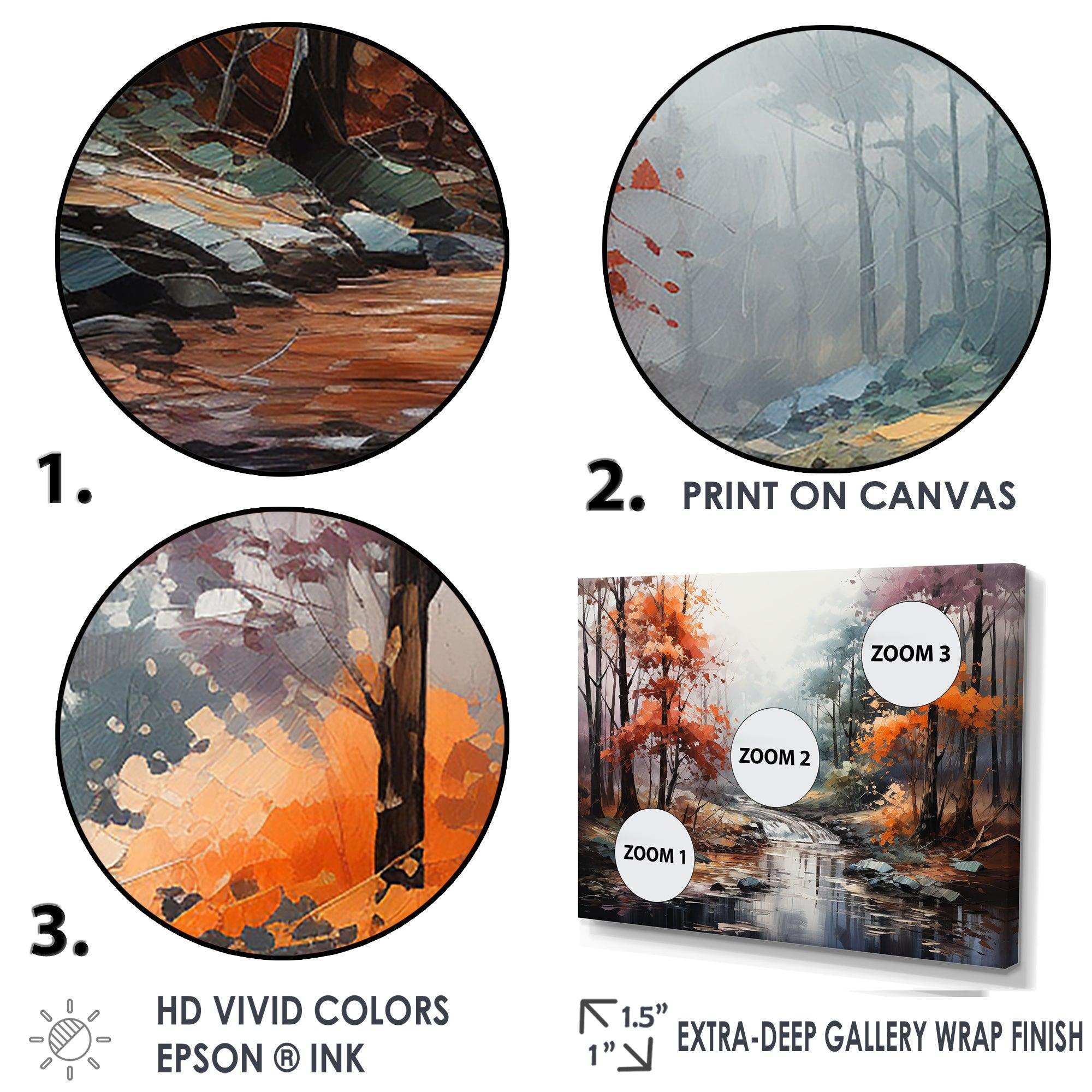 Mystic Nostalgia Autumn Forest I - Landscapes Canvas Wall Art