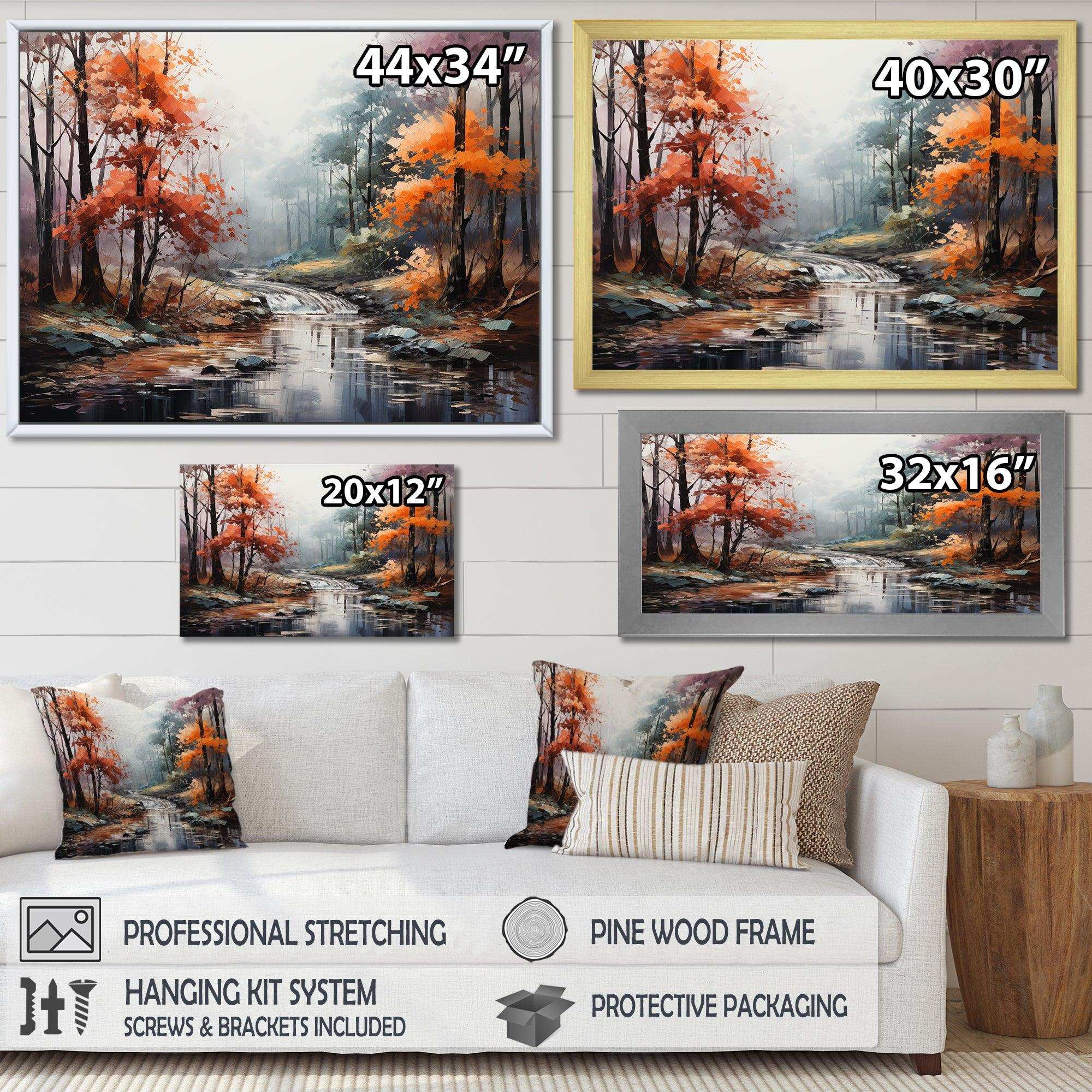 Mystic Nostalgia Autumn Forest I - Landscapes Canvas Wall Art
