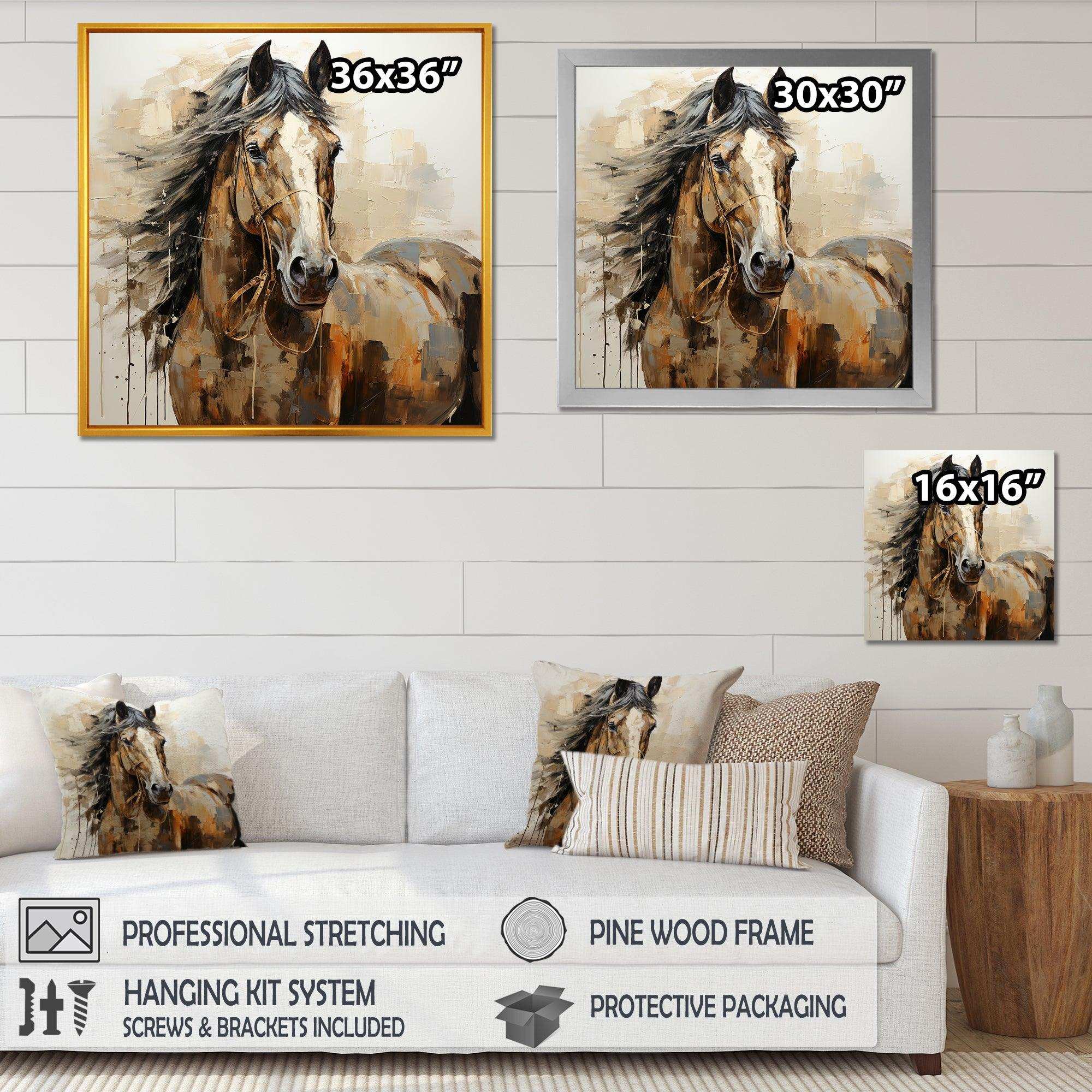 Horse Symbolic Freedom - Animals Canvas Wall Art