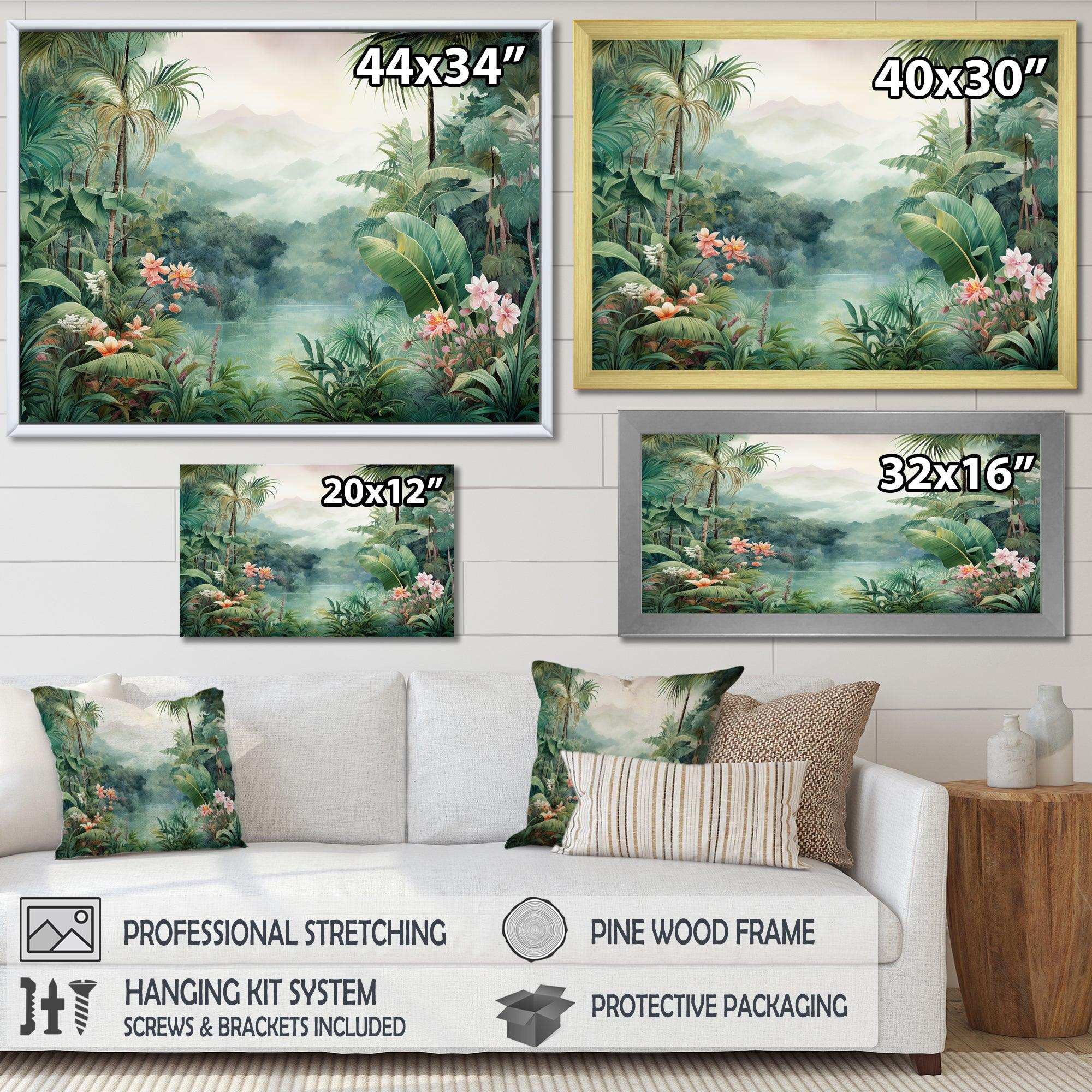 Tropical Wilderness Escape III - Landscapes Canvas Wall Art