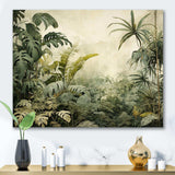 Vintage Jungle Landscape - Landscapes Canvas Wall Art