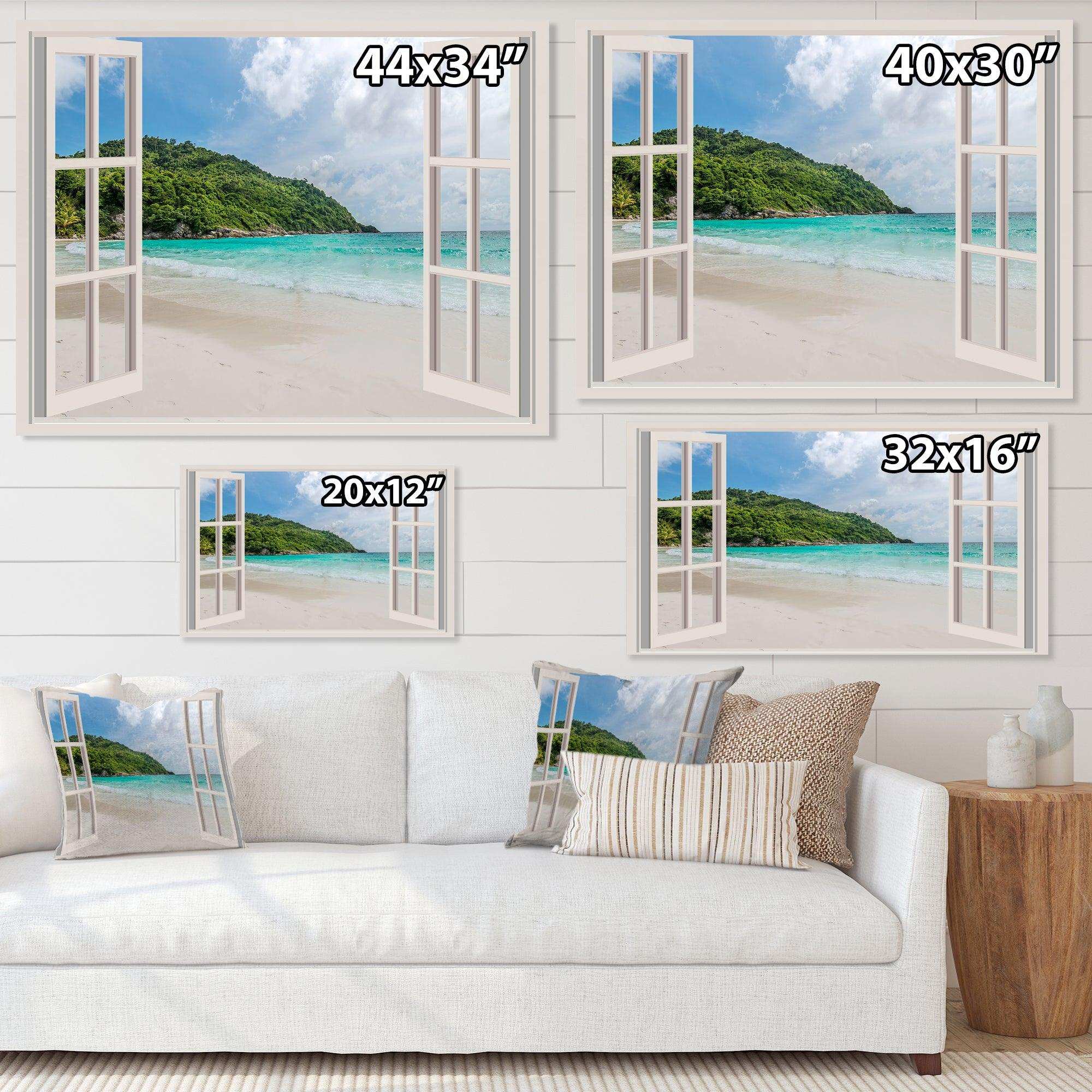 Open Window to Calm Seashore