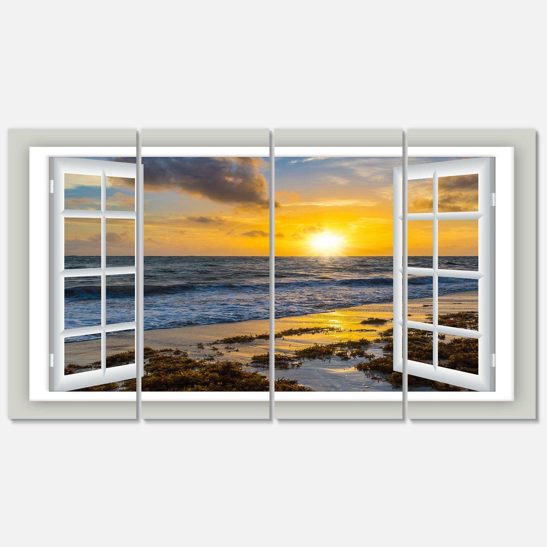 Open Window to Bright Yellow Sunset Multi-Panels