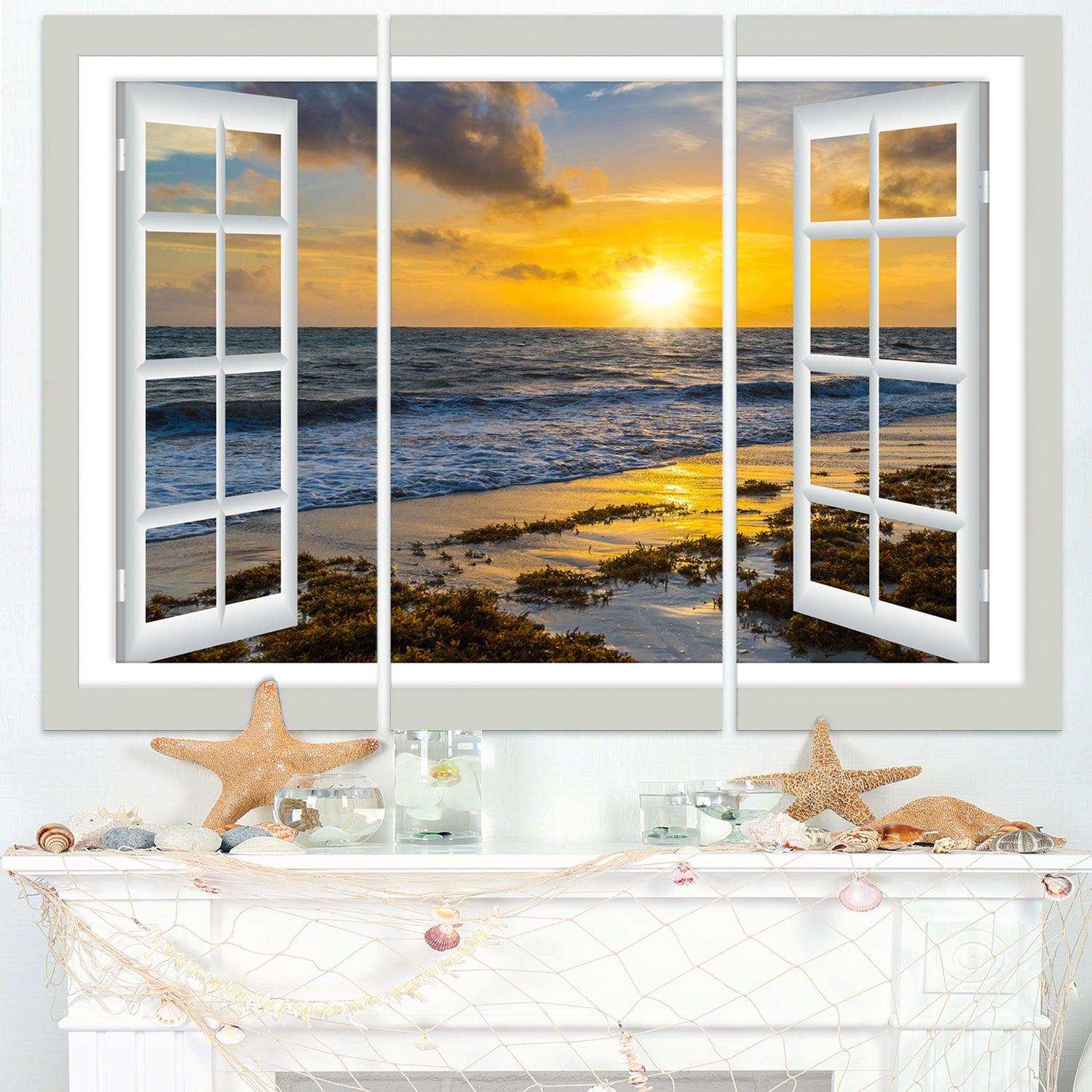 Open Window to Bright Yellow Sunset Multi-Panels