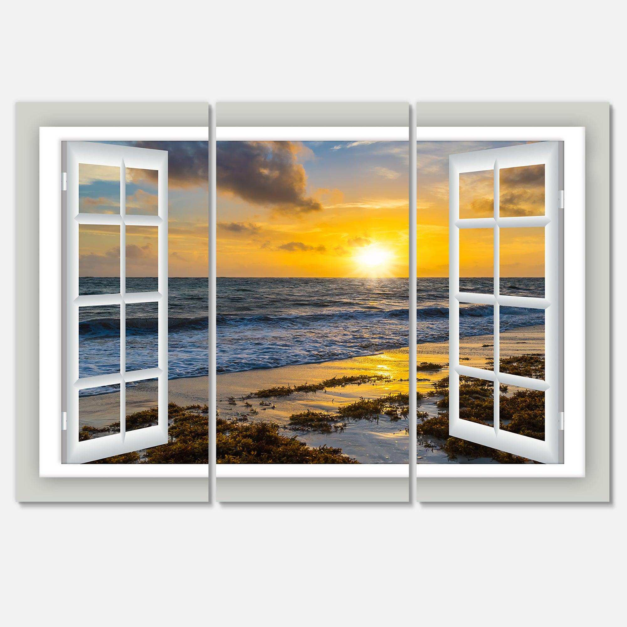 Open Window to Bright Yellow Sunset Multi-Panels