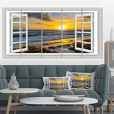 Open Window to Bright Yellow Sunset Multi-Panels
