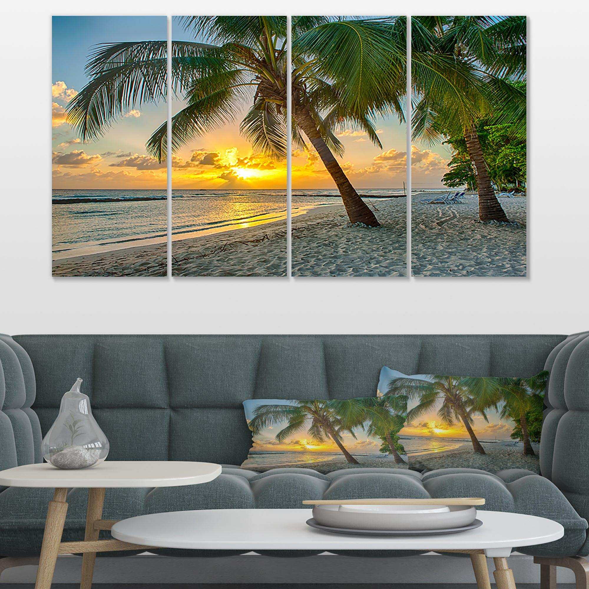 Beach in Caribbean Island of Barbados Multi-Panels