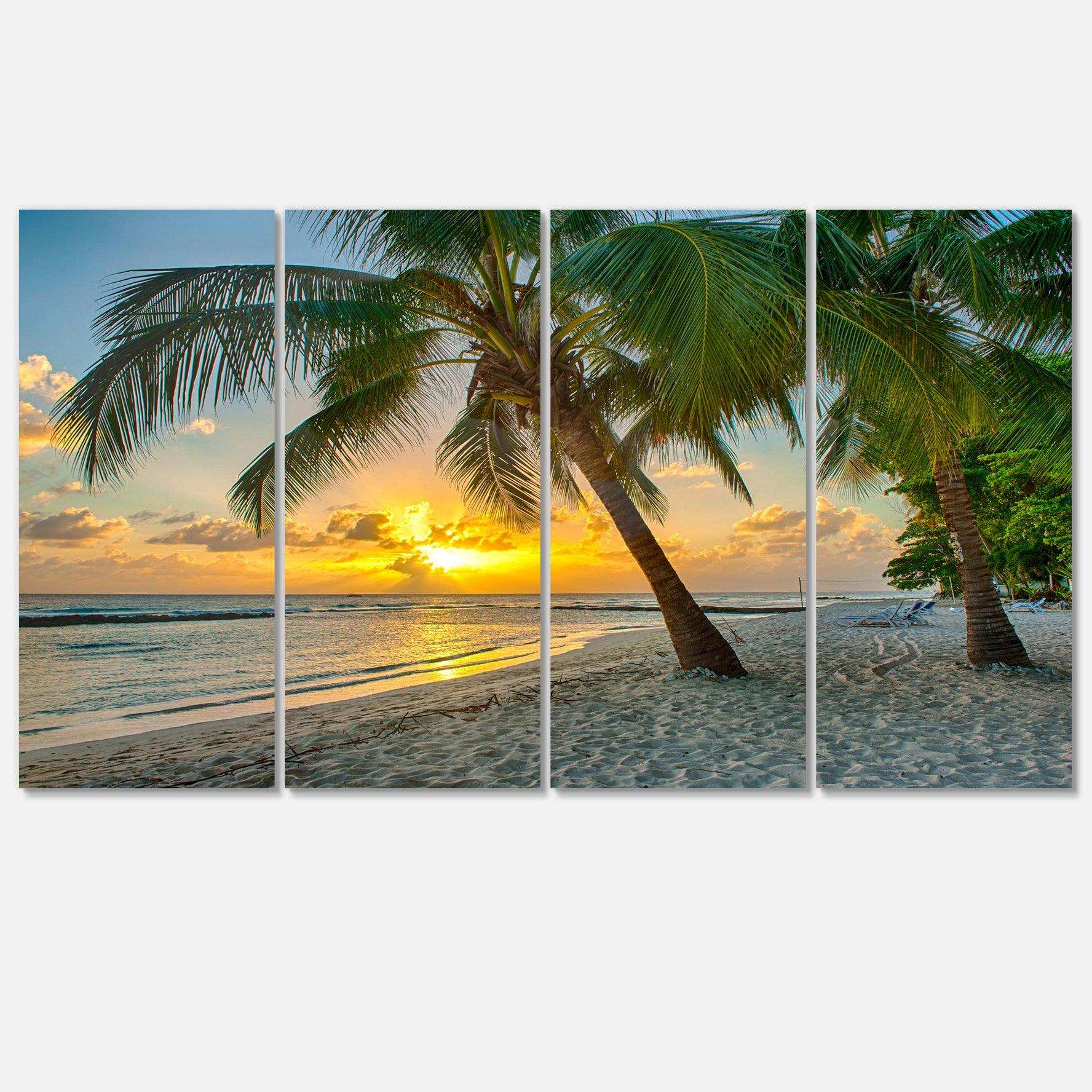 Beach in Caribbean Island of Barbados Multi-Panels