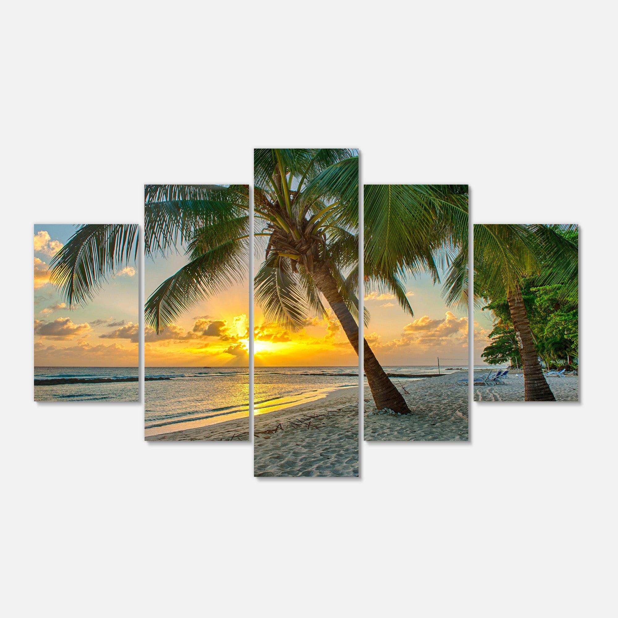 Beach in Caribbean Island of Barbados Multi-Panels