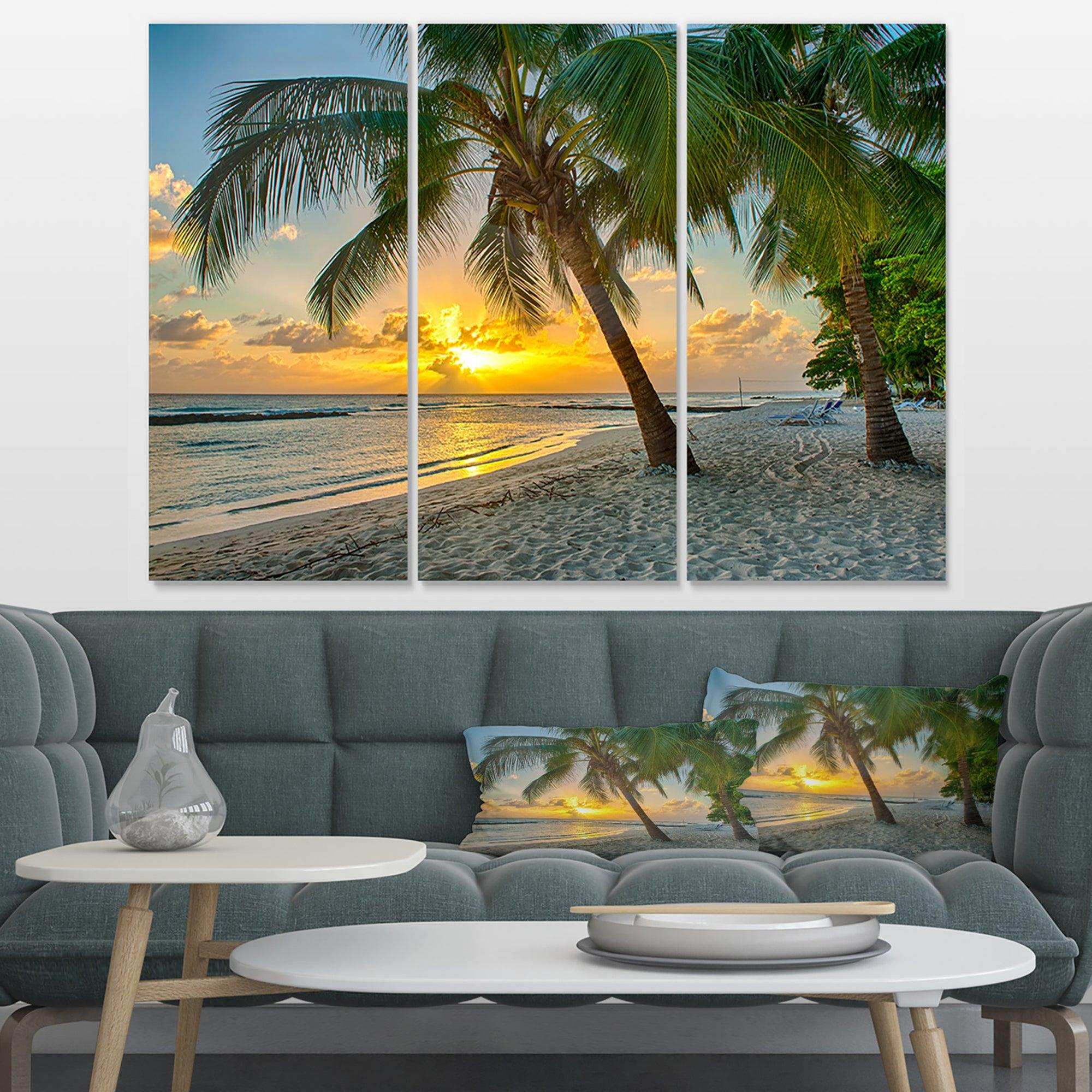 Beach in Caribbean Island of Barbados Multi-Panels
