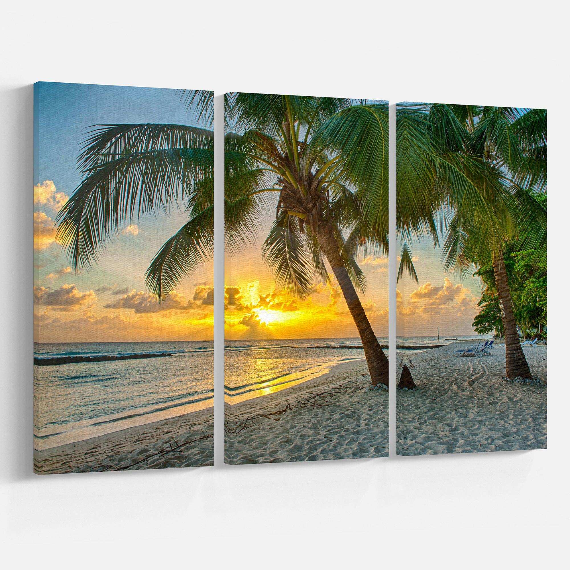 Beach in Caribbean Island of Barbados Multi-Panels