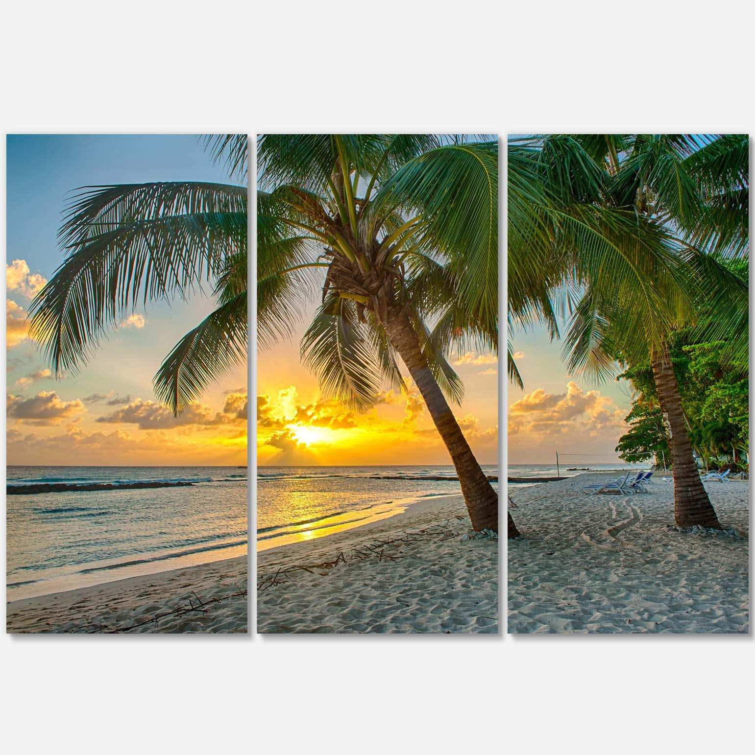 Beach in Caribbean Island of Barbados Multi-Panels