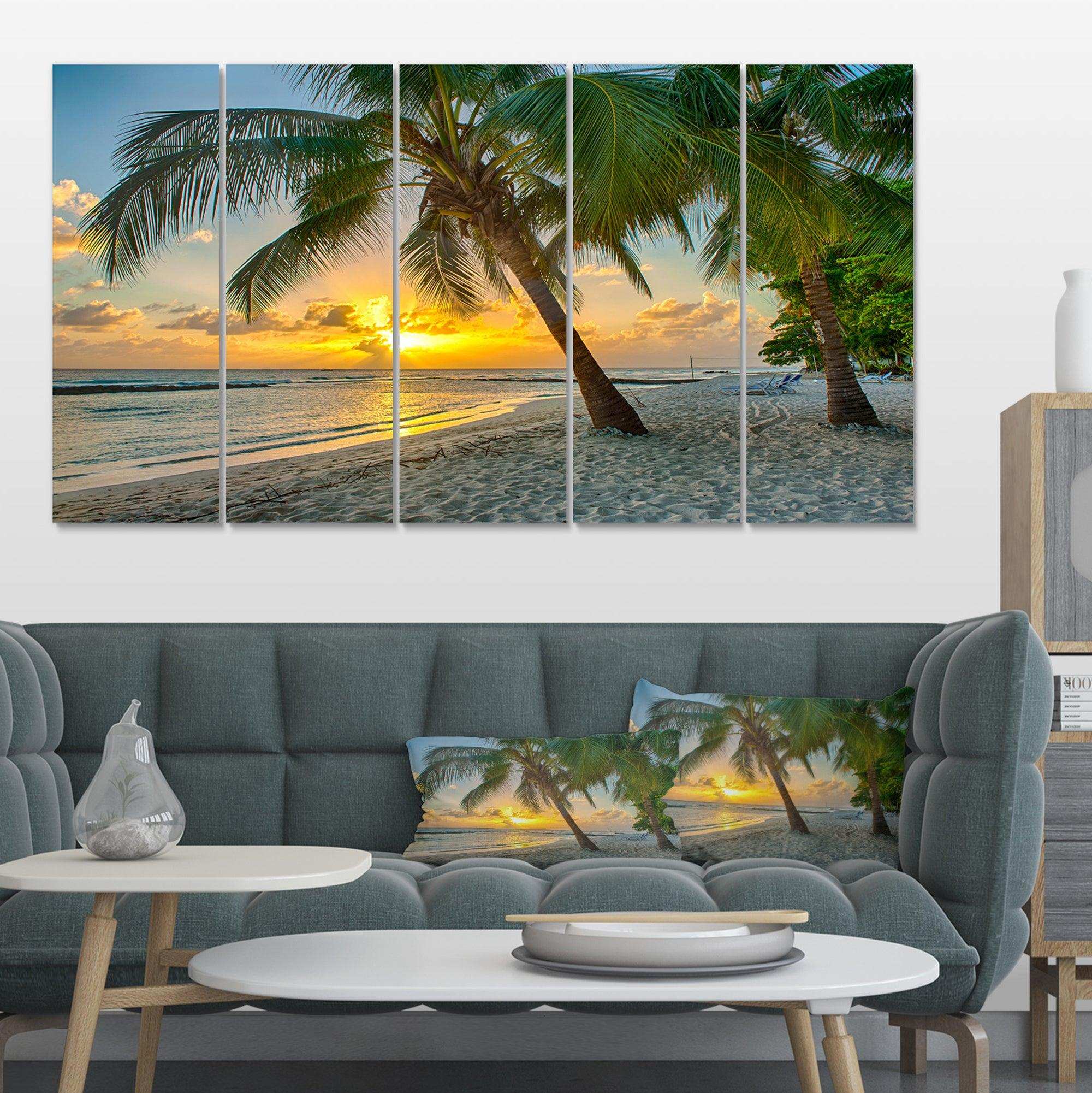 Beach in Caribbean Island of Barbados Multi-Panels