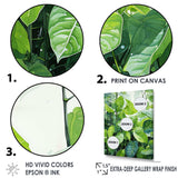 Urban Leaves Forest Greenery - Floral Canvas Wall Art