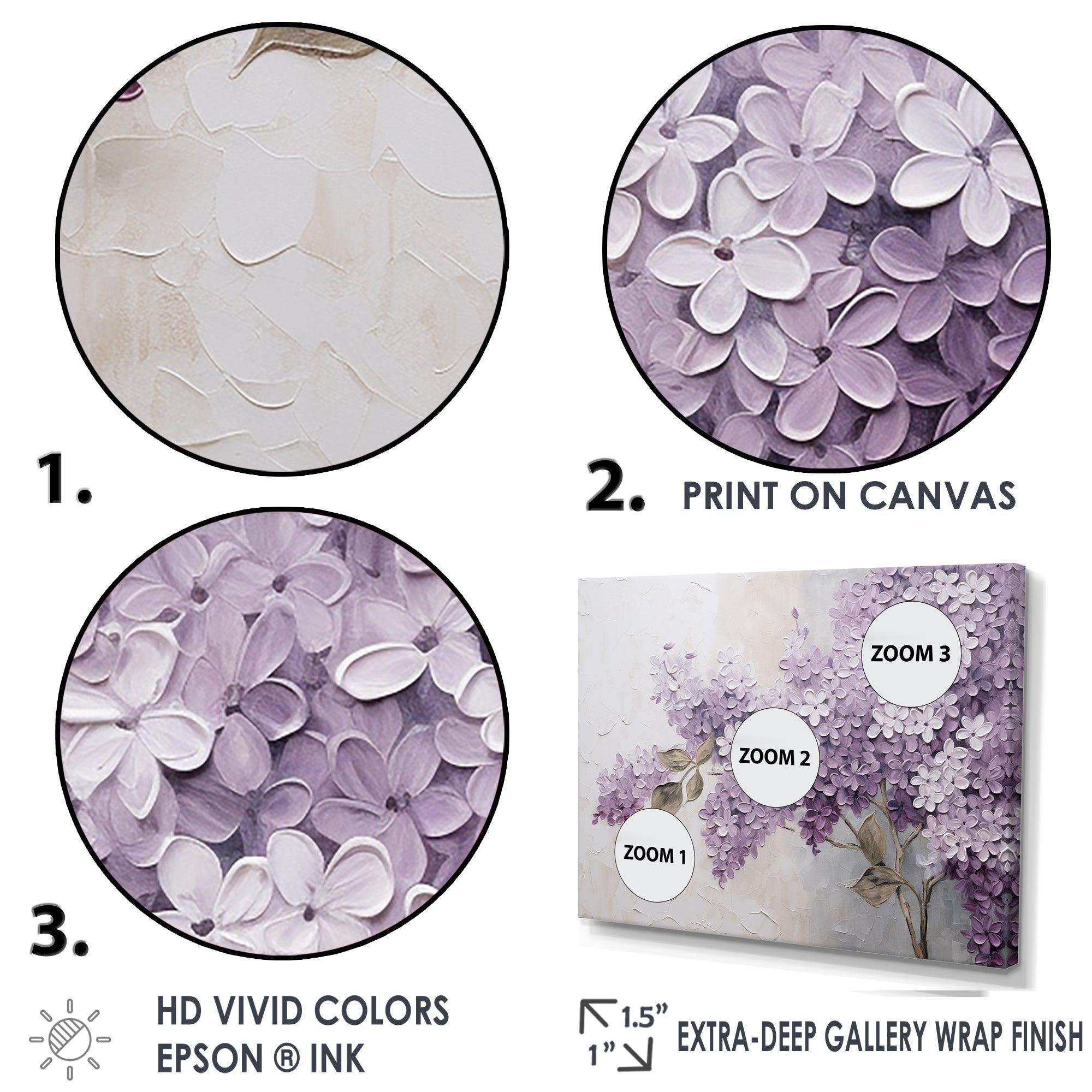 Beautiful Lilac Dreamscape - Floral Canvas Wall Art