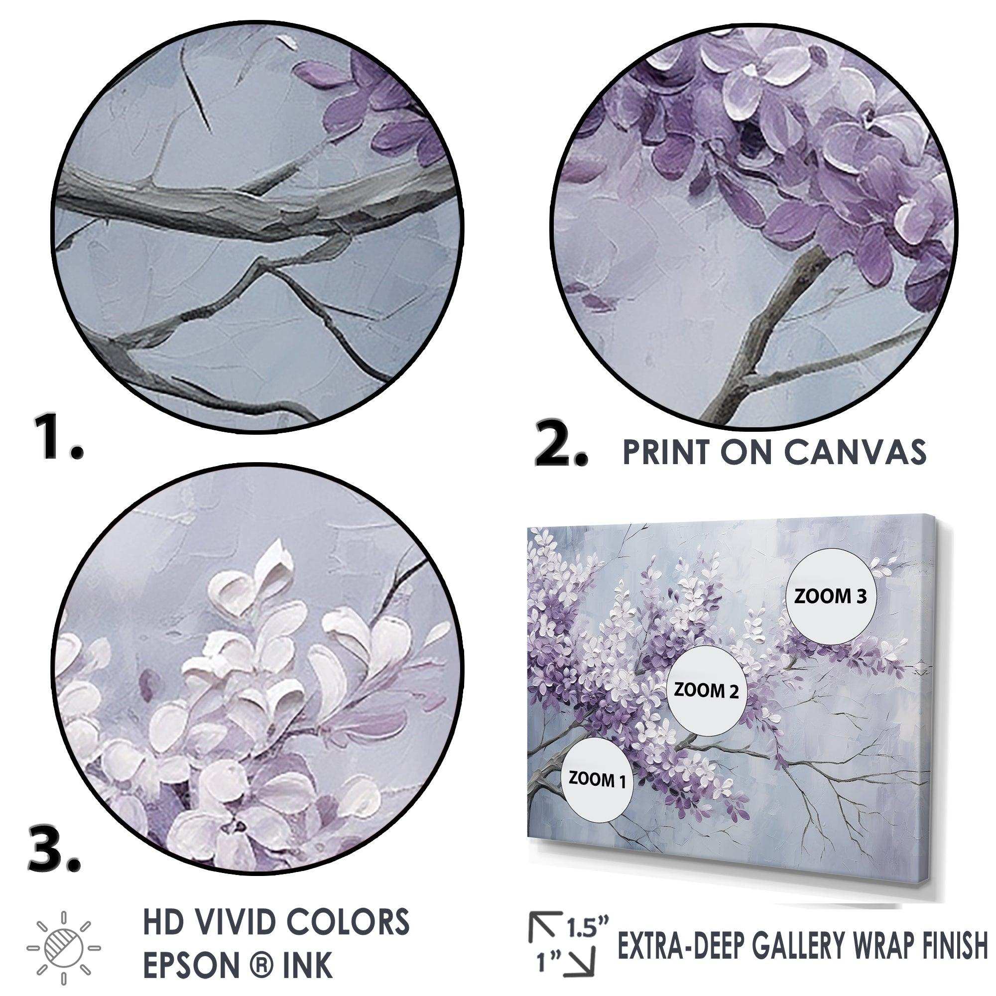 Beautiful Lilac Dreamscape IV - Floral Canvas Wall Art