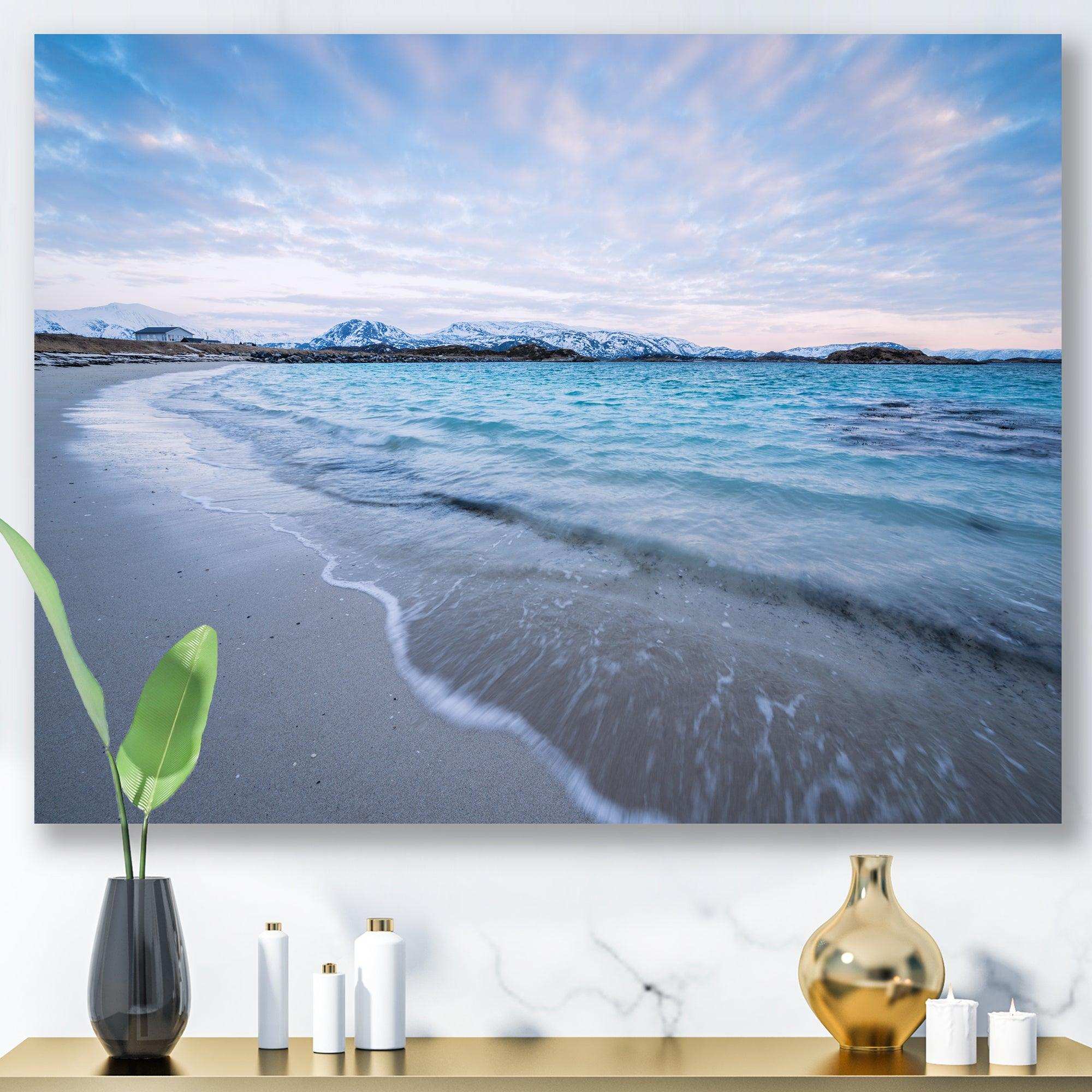 Waves Splashing the Calm Seashore