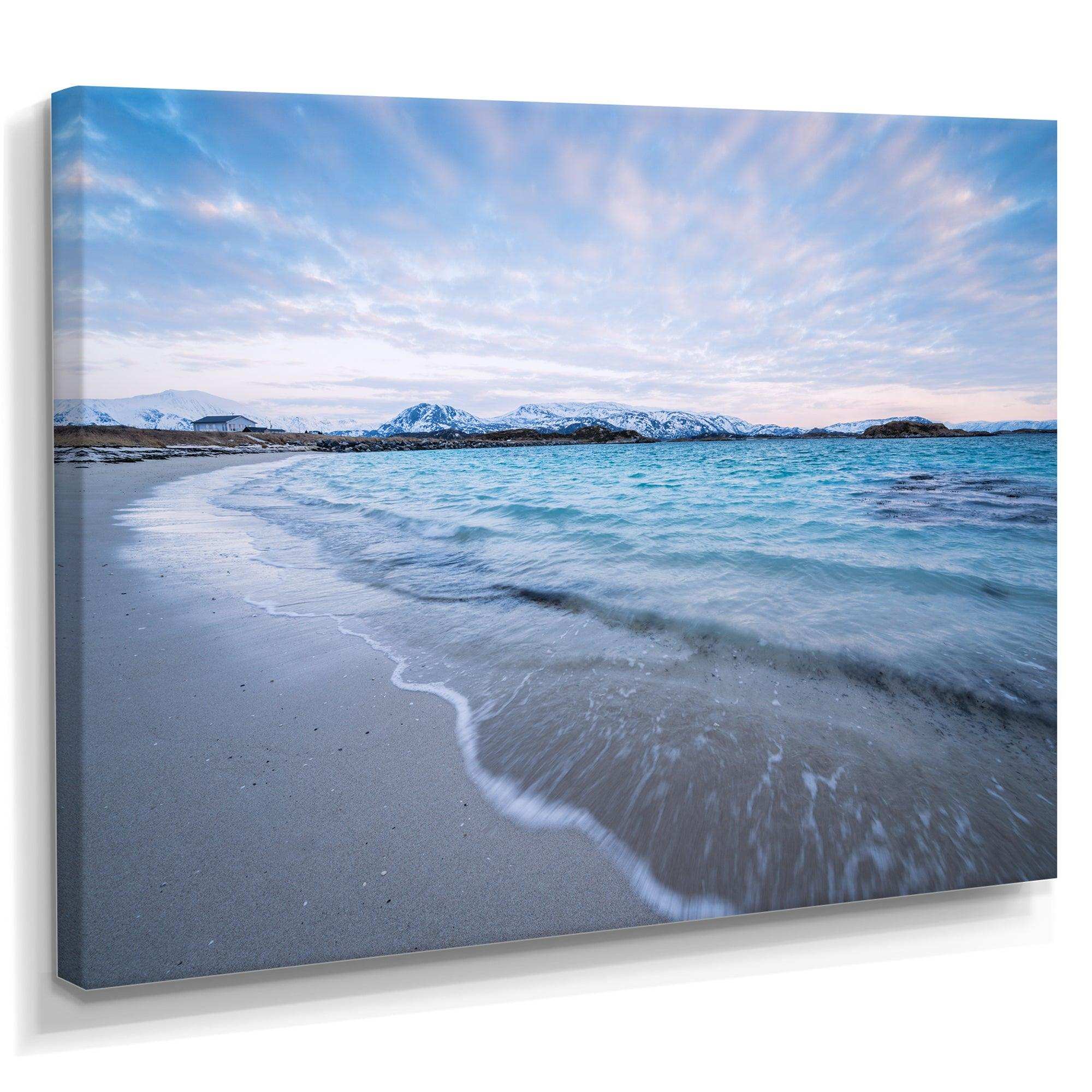 Waves Splashing the Calm Seashore