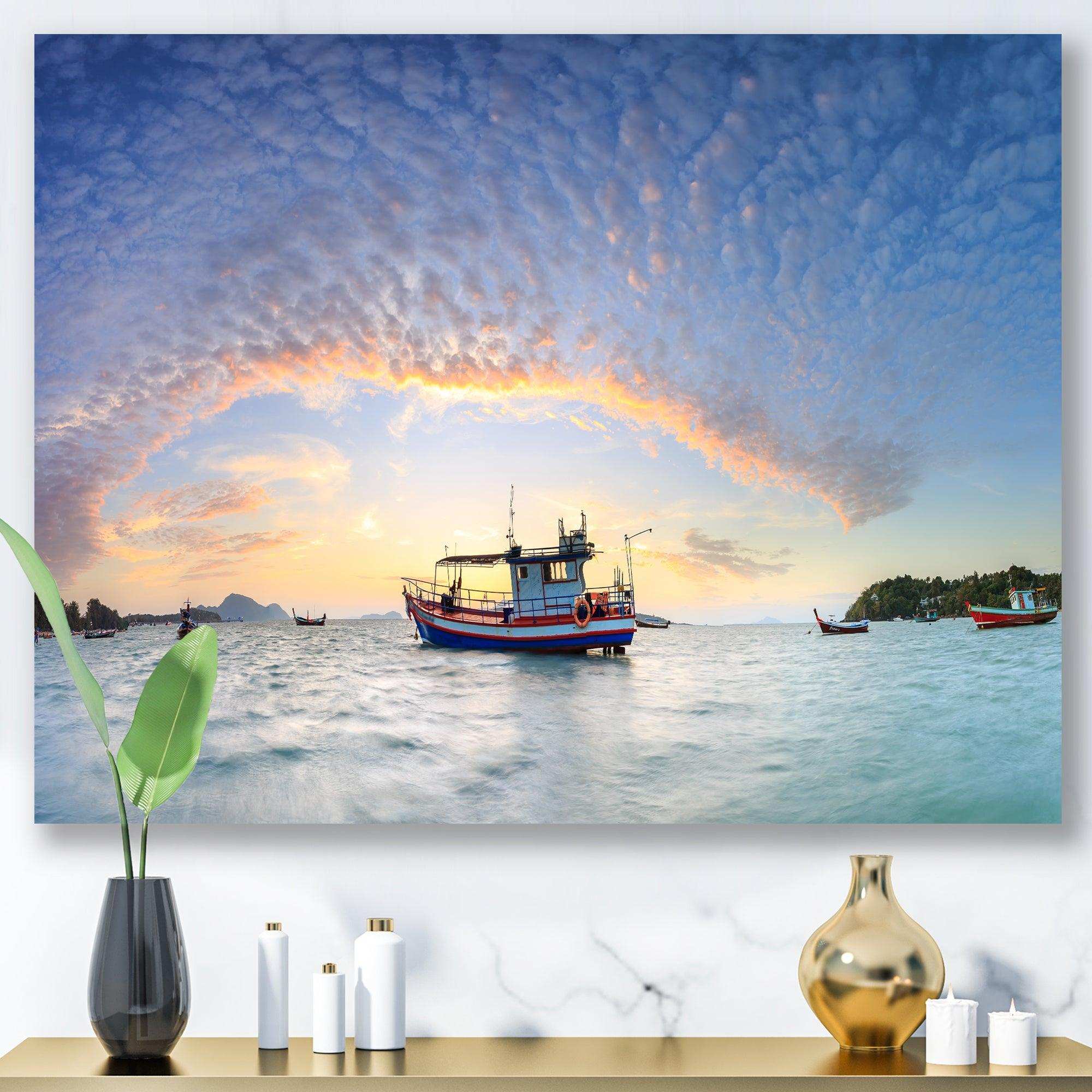 Fishing Boat at Phuket Sunrise Beach