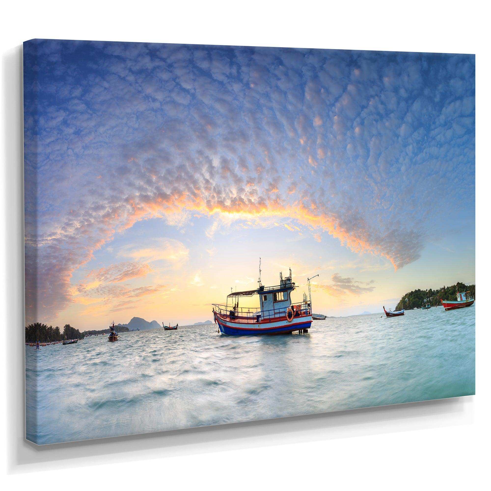 Fishing Boat at Phuket Sunrise Beach