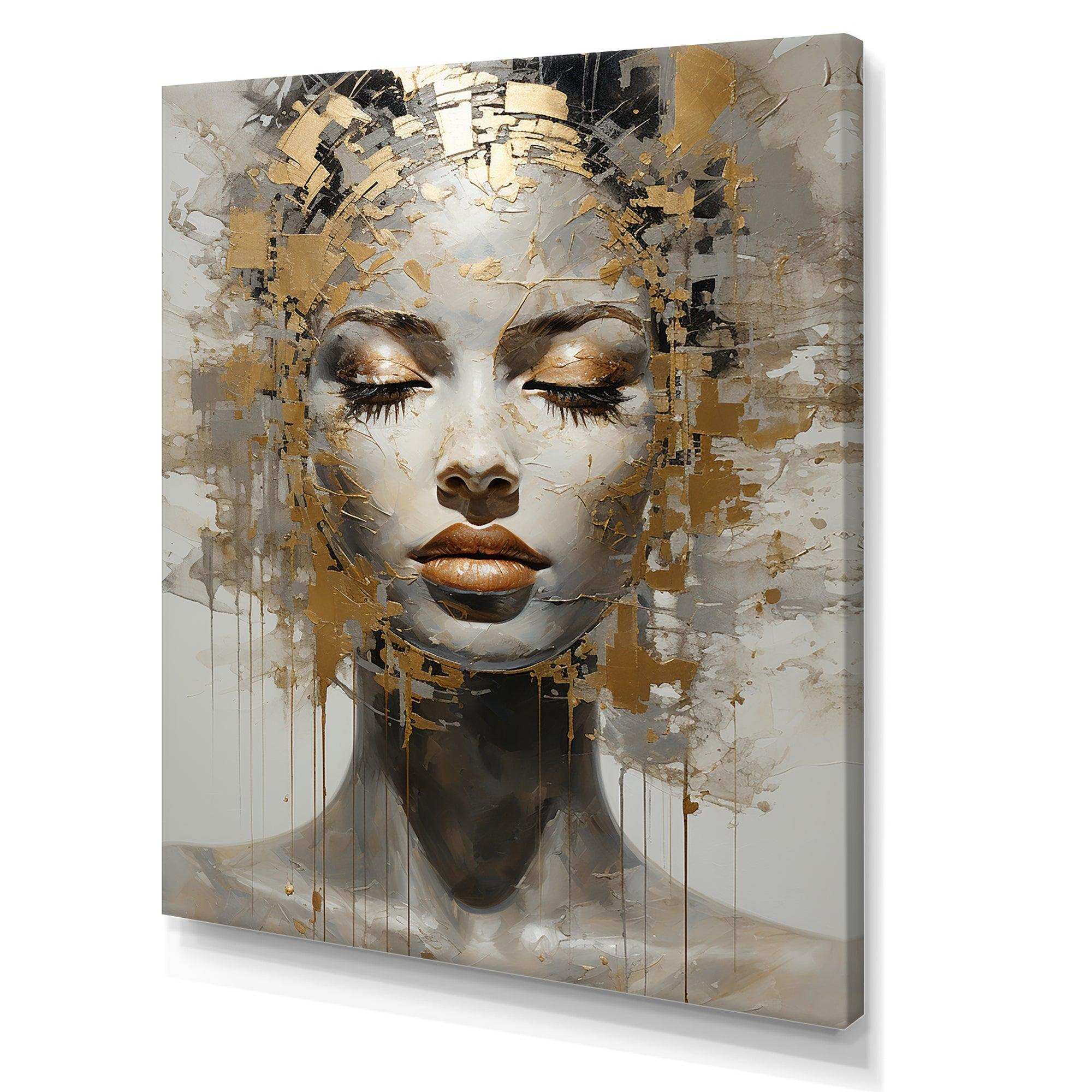 Woman Meditation Mind II - Spiritual Canvas Wall Art
