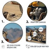 Rustic Adventure Cruiser Motorcycle - Transportation Canvas Wall Art