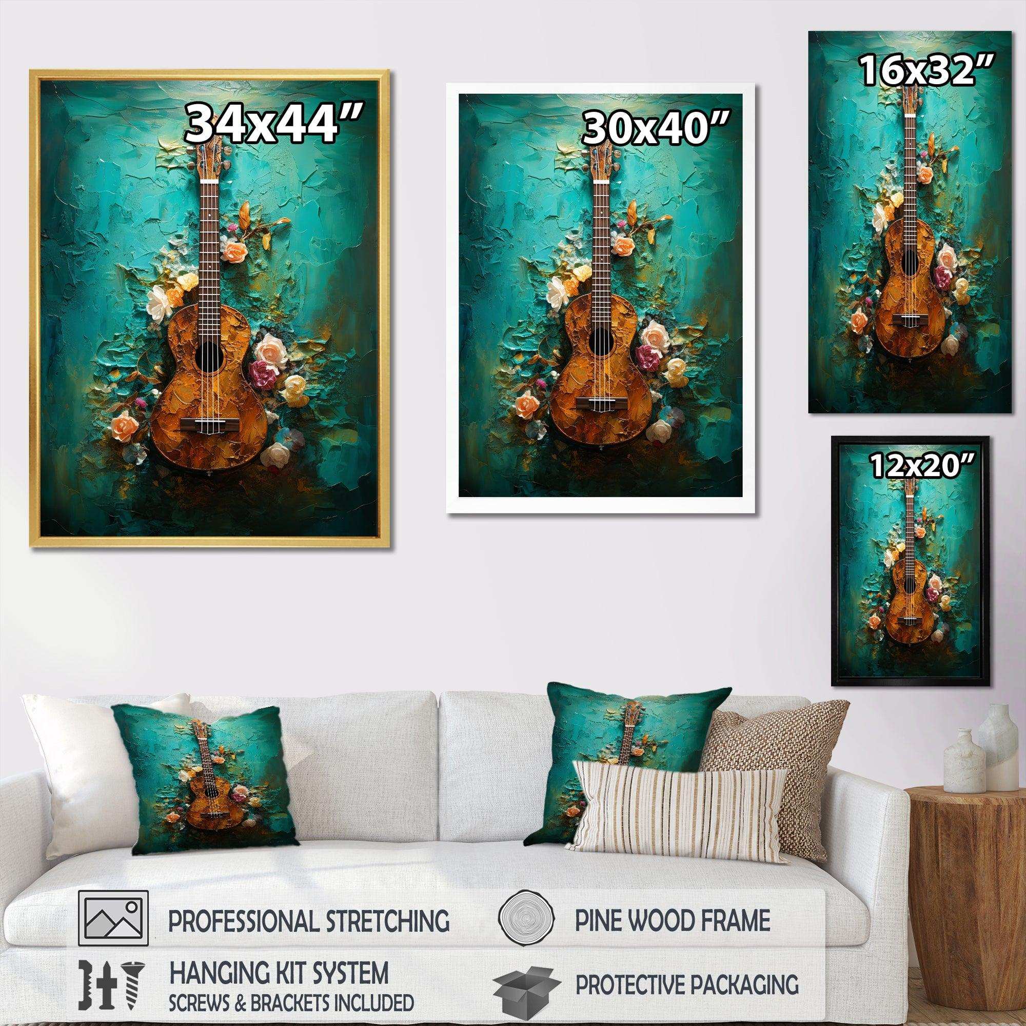 Tropical Guitar Music Euphonic - Music Canvas Wall Art