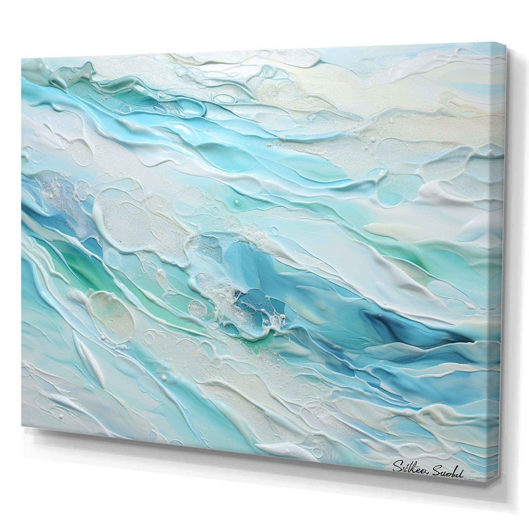 Ocean Charm Liquid Art - Coastal Canvas Wall Art