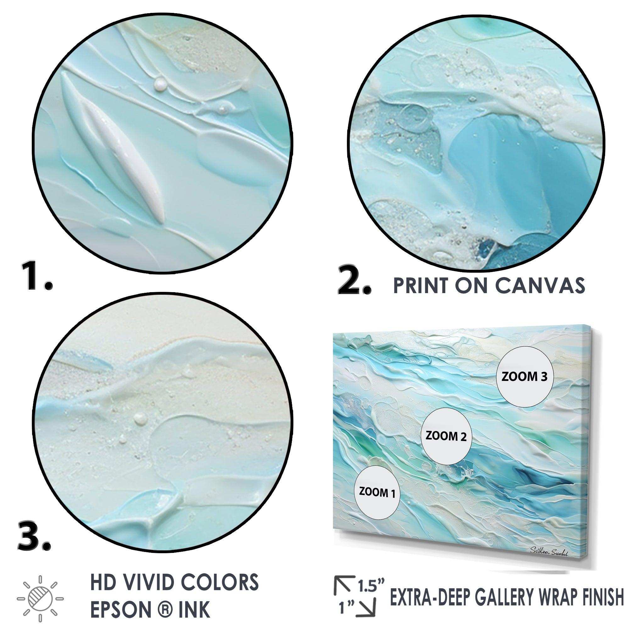 Ocean Charm Liquid Art - Coastal Canvas Wall Art