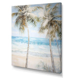 Pearl Desert Palms Oasis I - Floral Canvas Wall Art