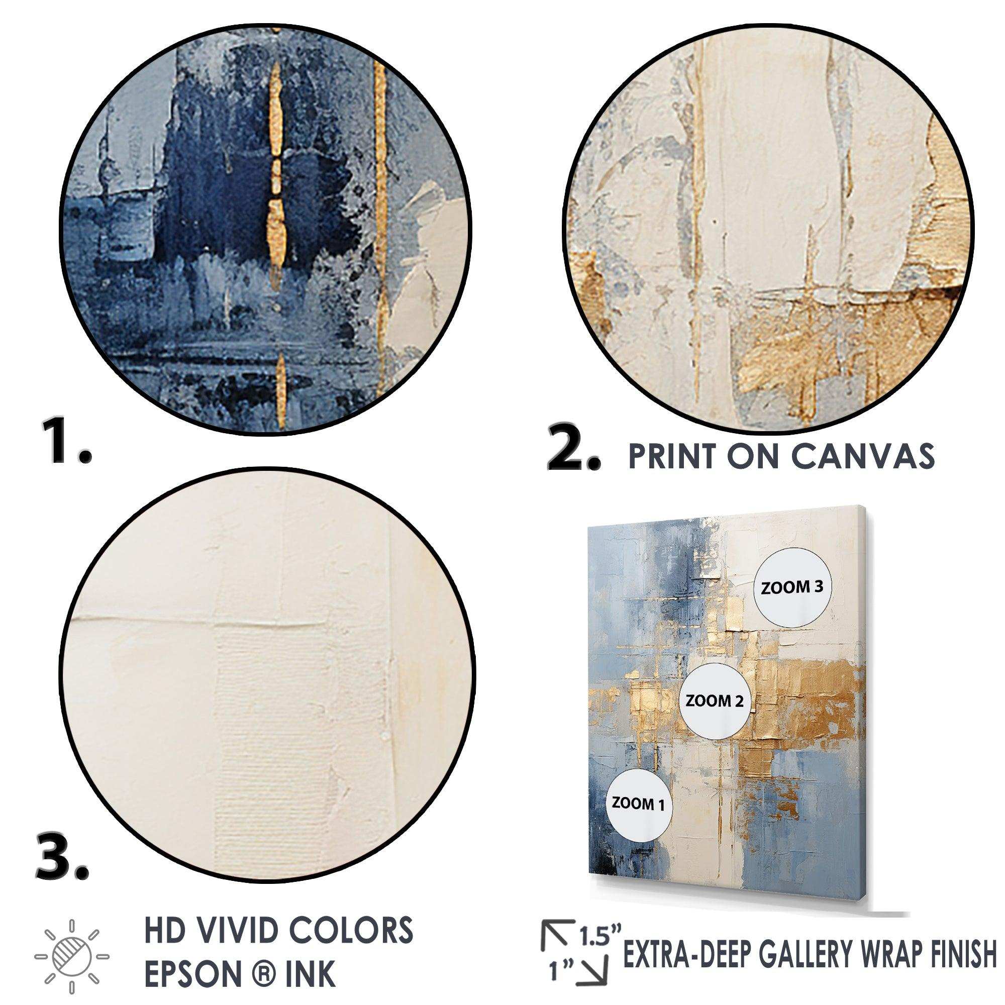 Beige And Gold Minimalism Scandinavian II - Landscapes Canvas Wall Art