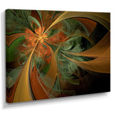 Symmetrical Orange Digital Fractal Flower