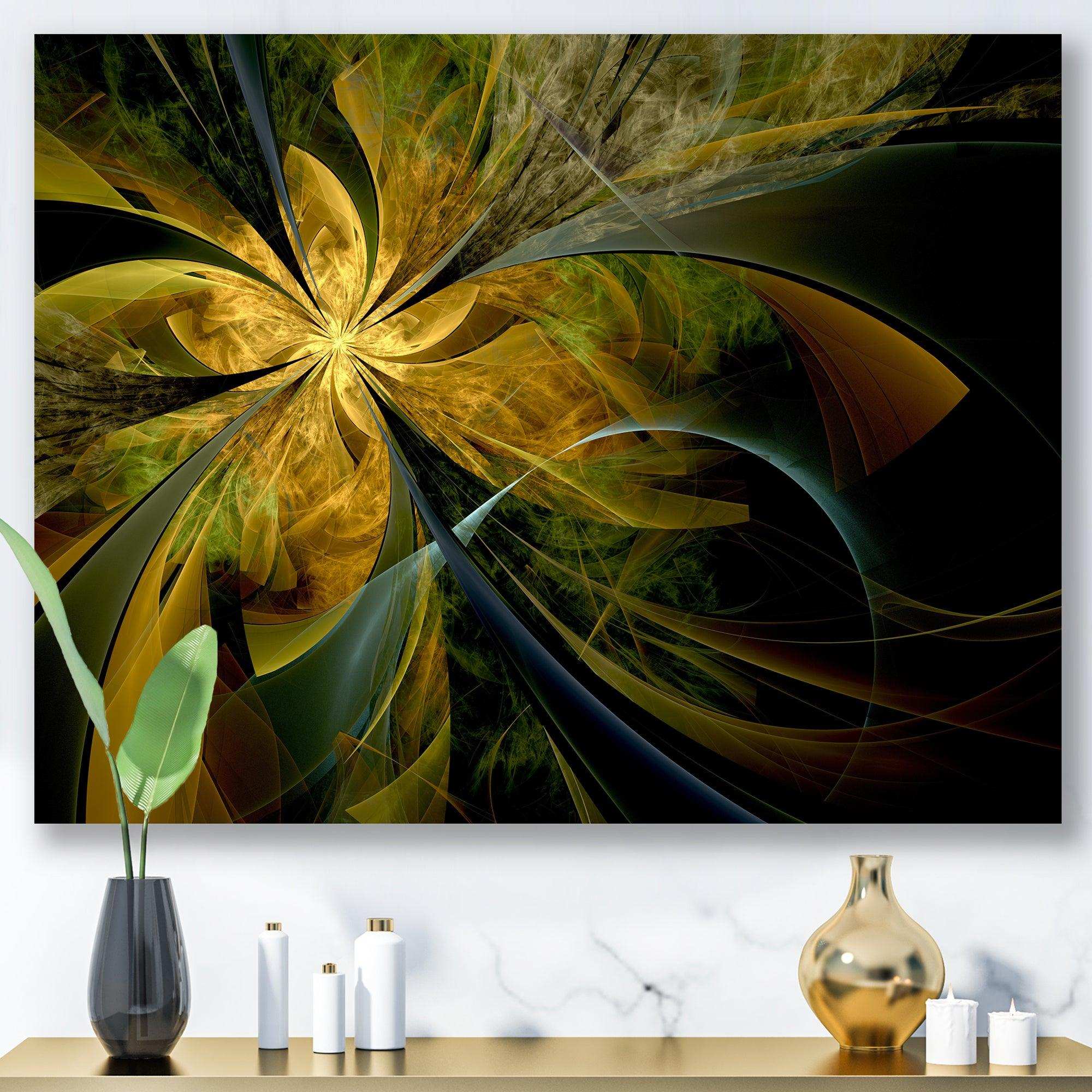 Symmetrical Fractal Flower in Gold