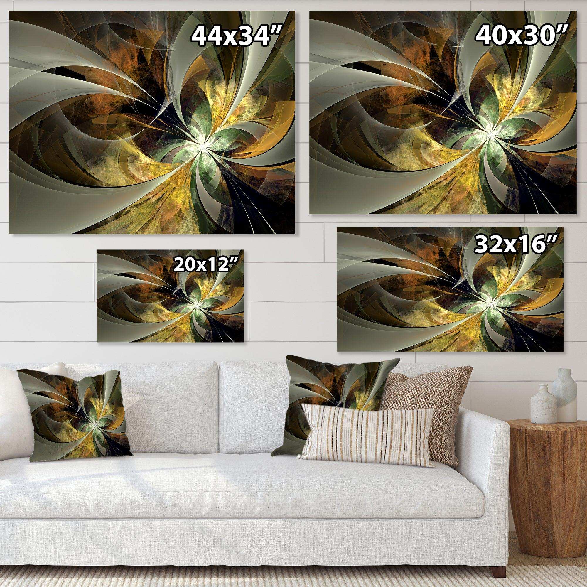 Symmetrical Gold Fractal Flower