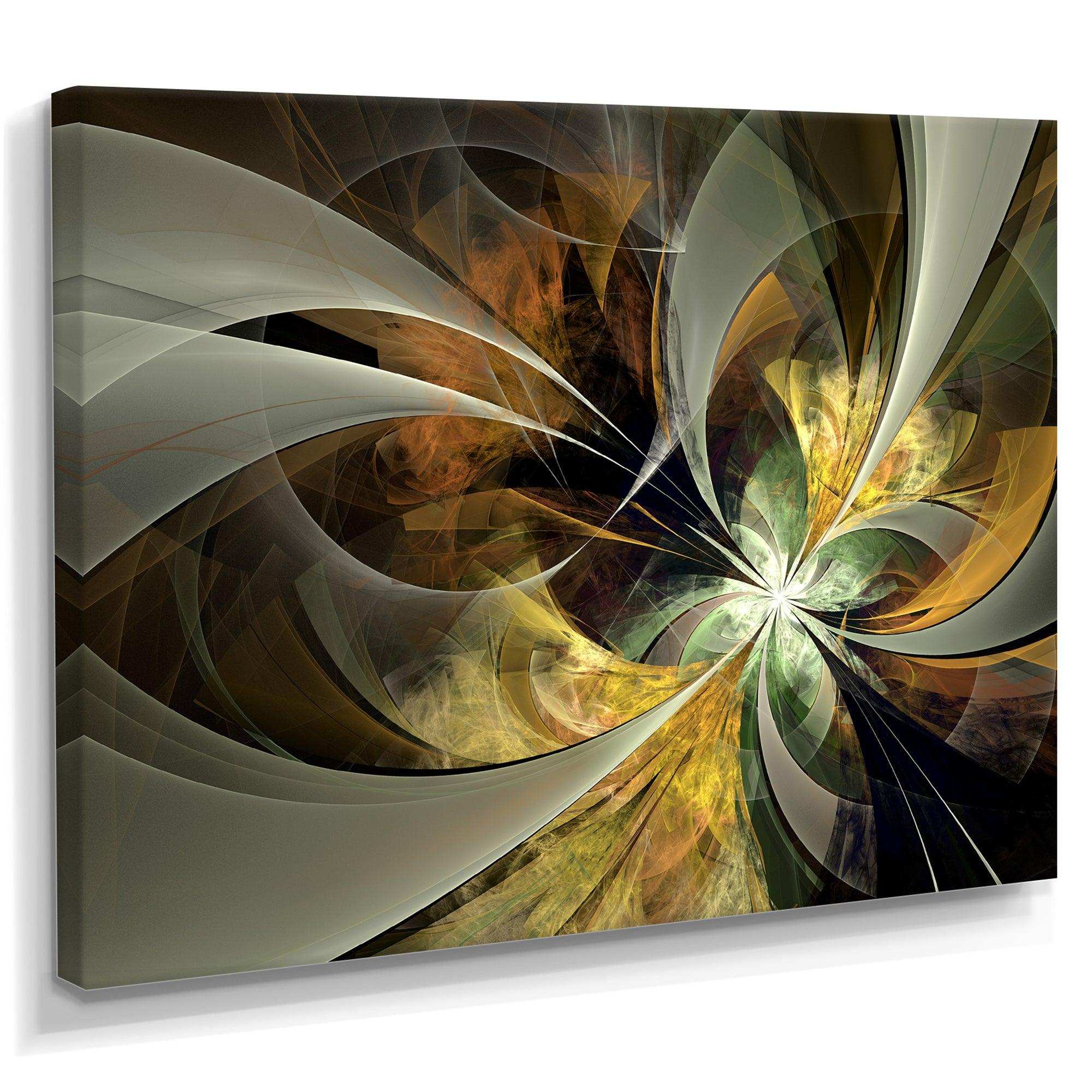 Symmetrical Gold Fractal Flower